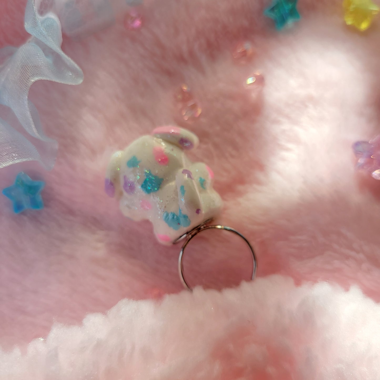 Rainbow Puppy Ring