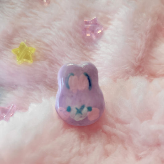 purple bunny face ring