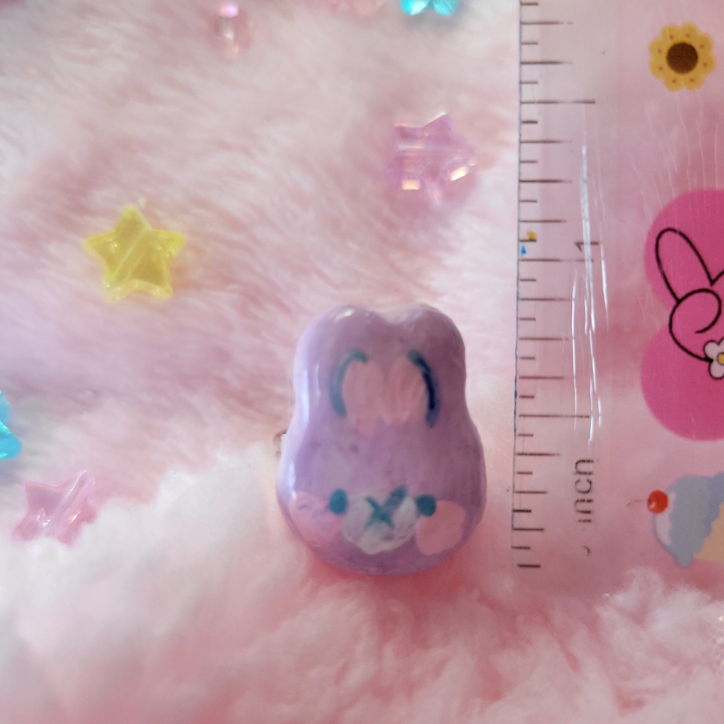 purple bunny face ring