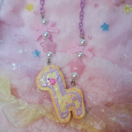 Giraffe cookie necklace