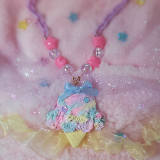 rainbow sherbet ice cream necklace