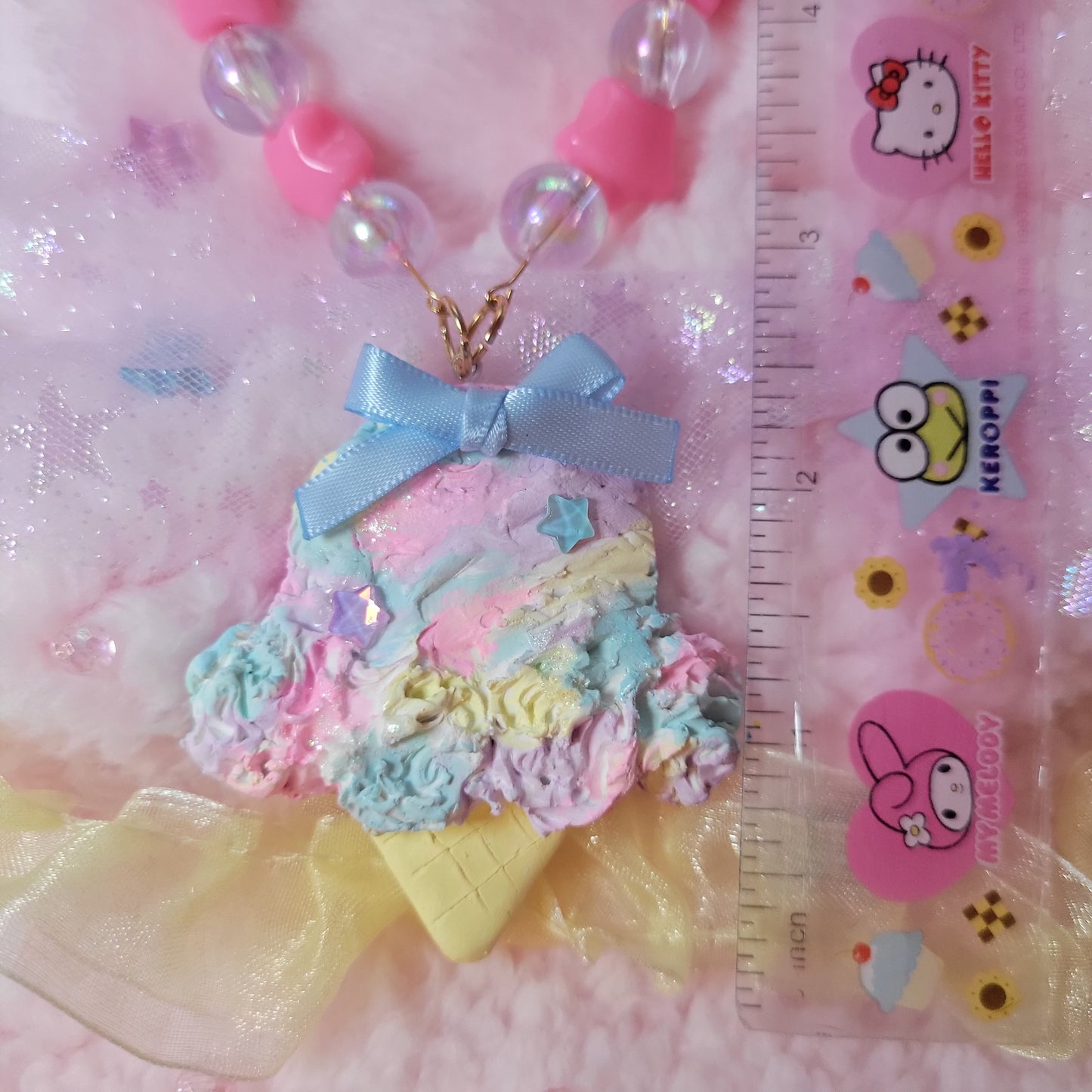 rainbow sherbet ice cream necklace