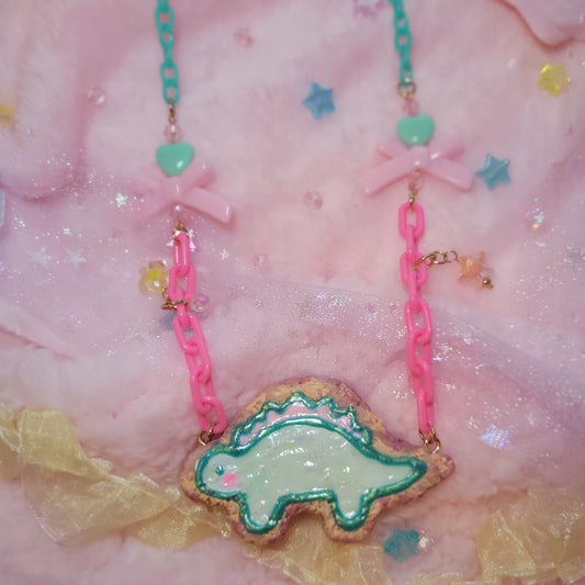 dino cookie necklace