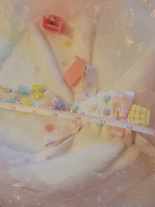 Yellow soft serve necklace