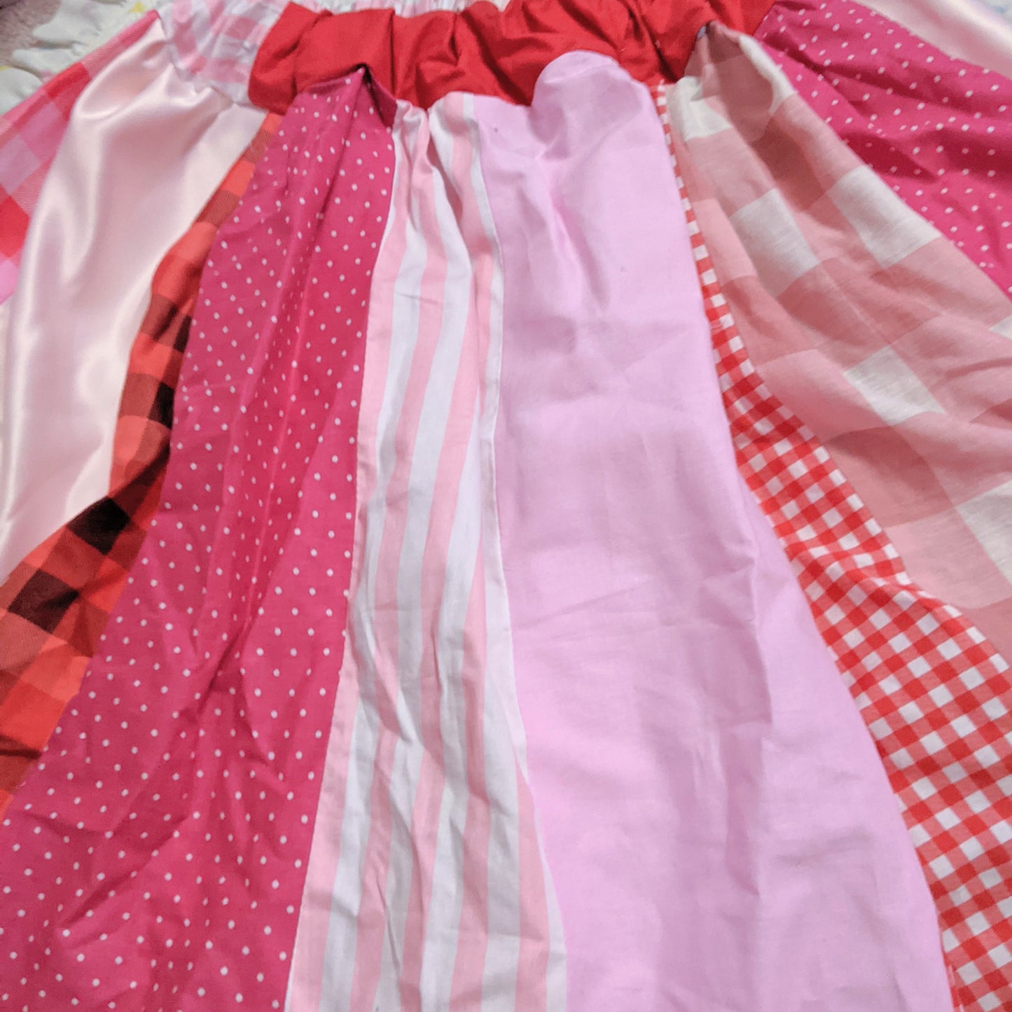 Vertical patchwork skirt