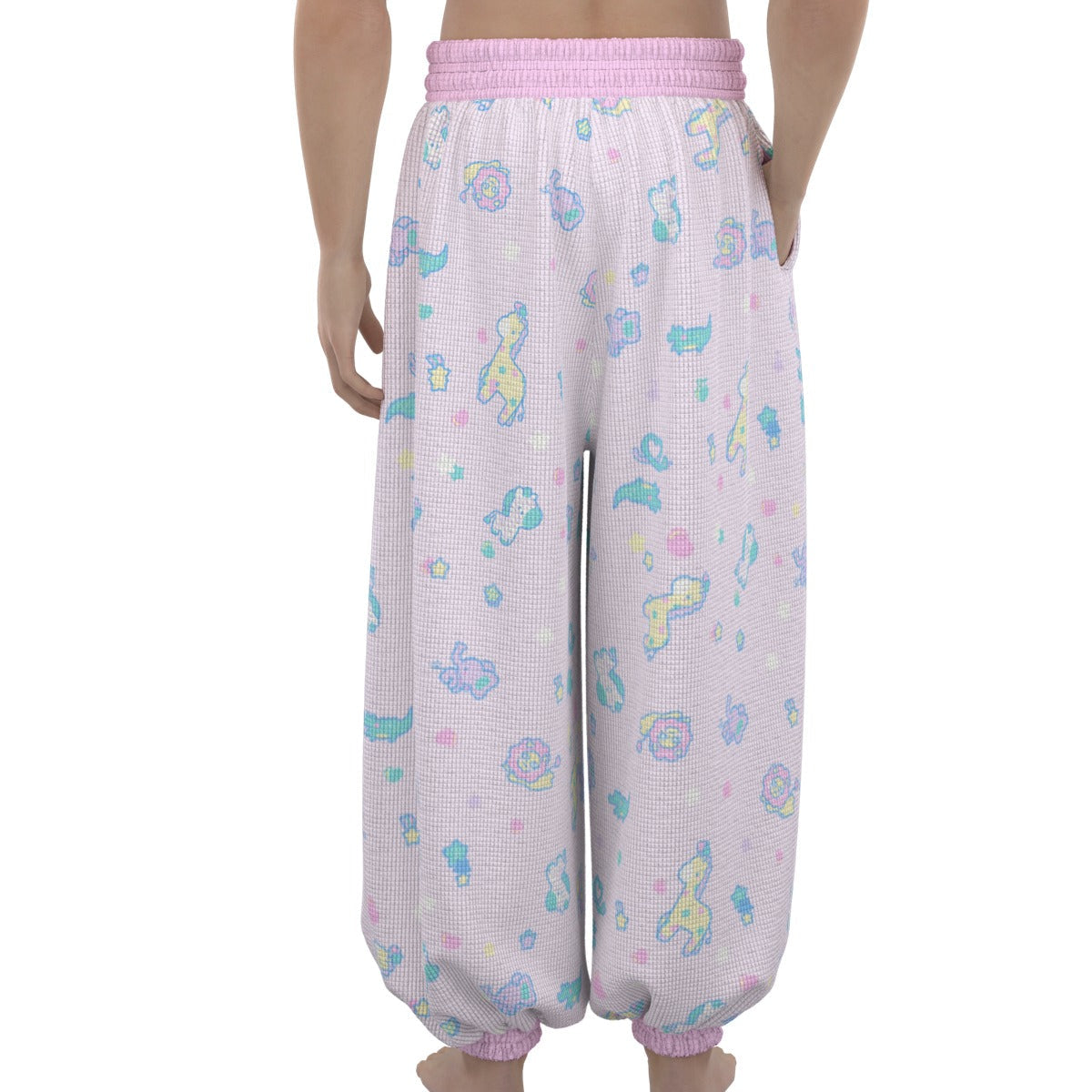 Safari Pink Print Lantern Pants