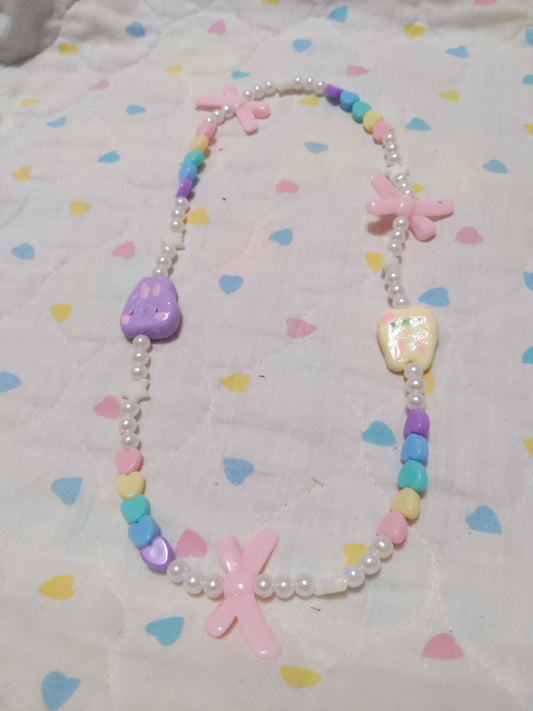 Bunny pearl necklace