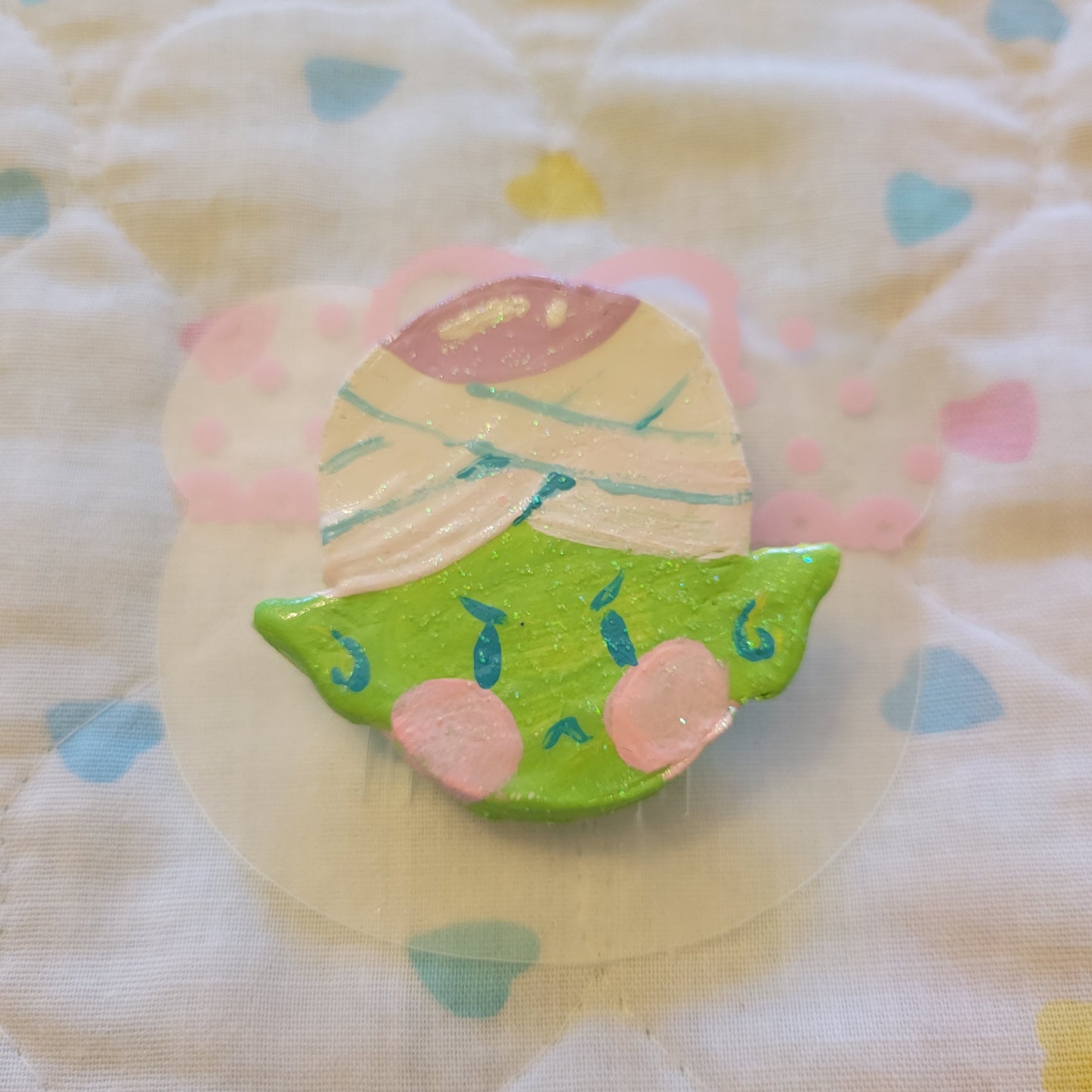 Green Dad clay pin