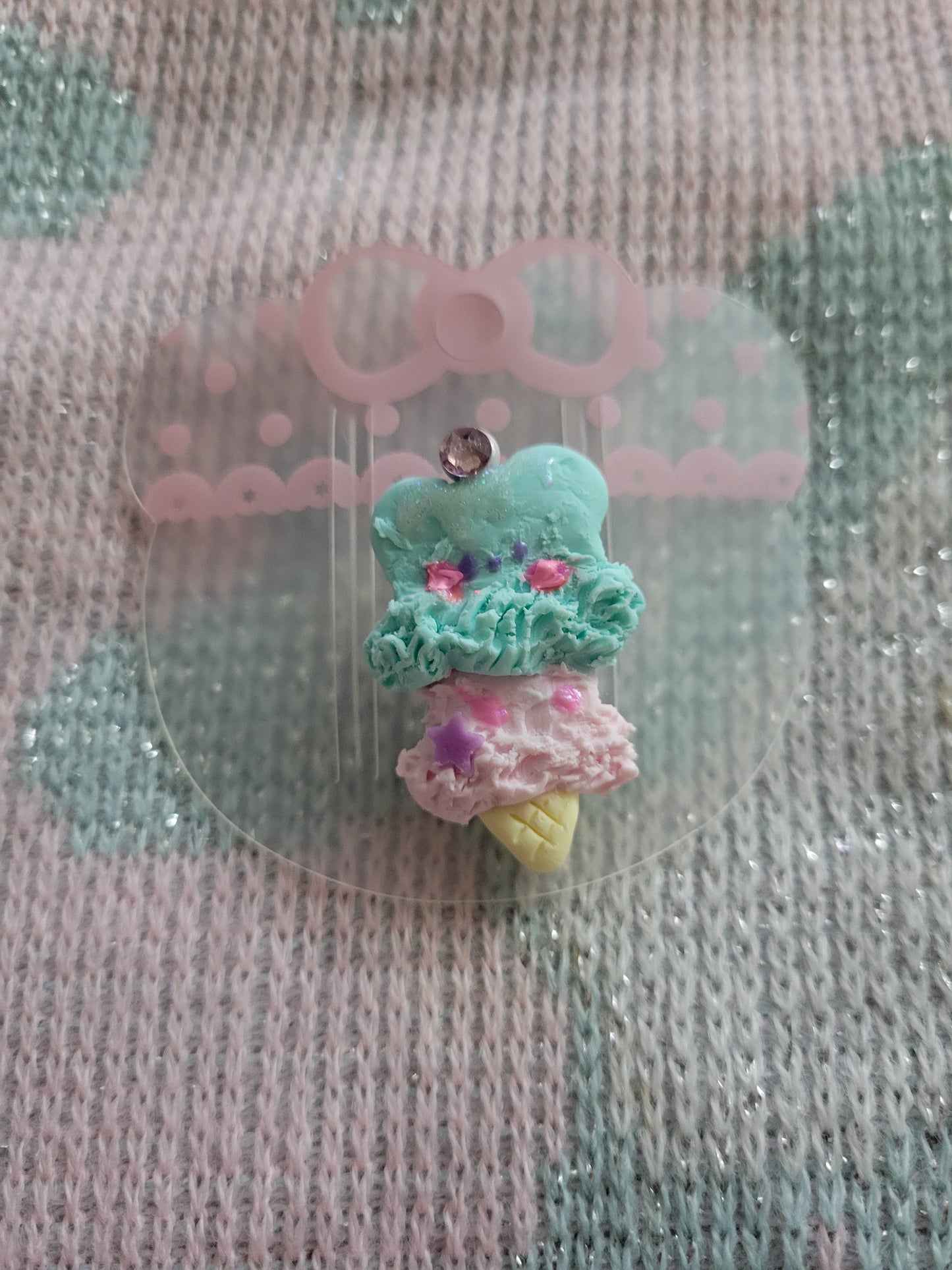 Ice cream bear pin