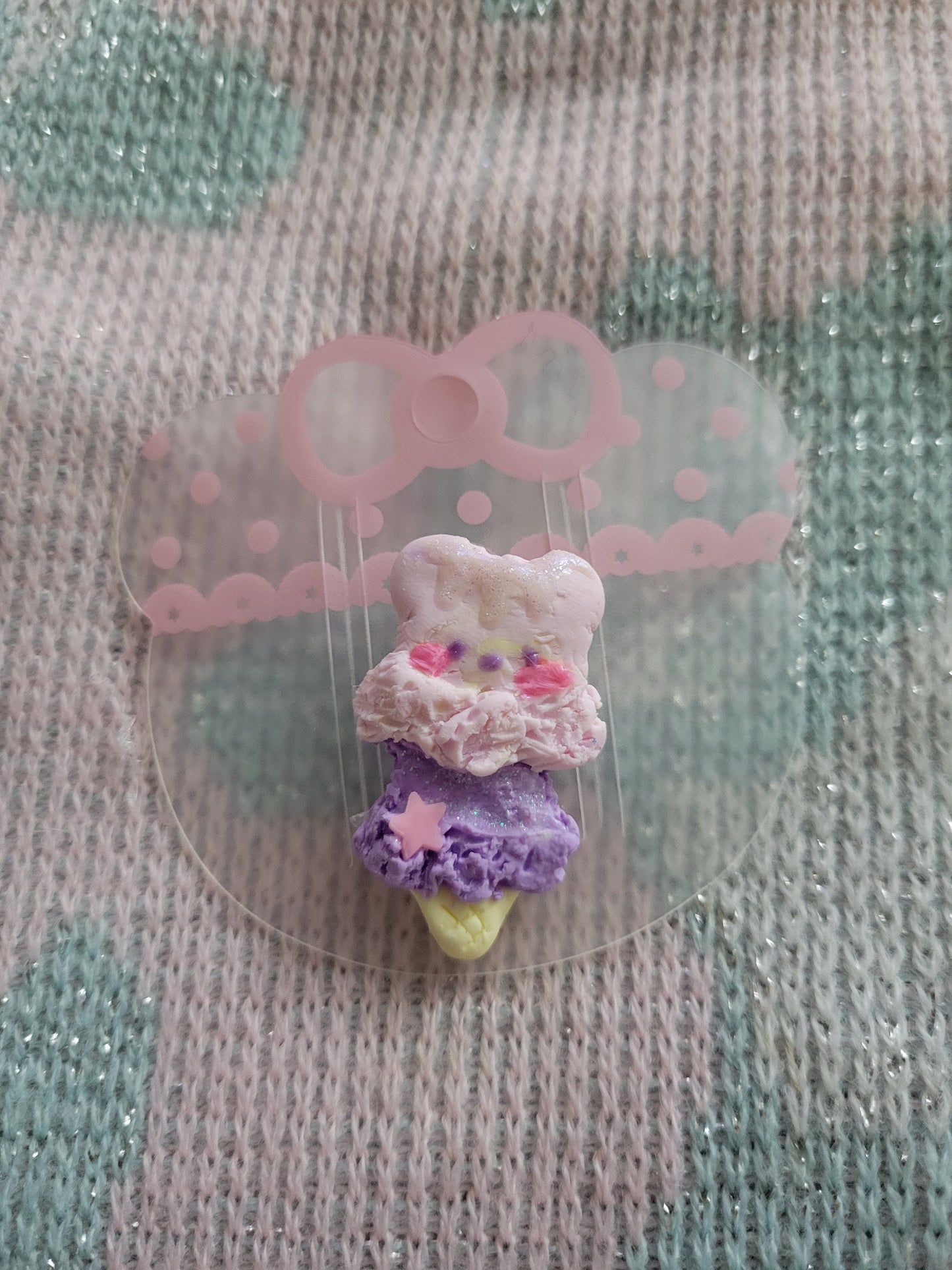 Ice cream bear pin