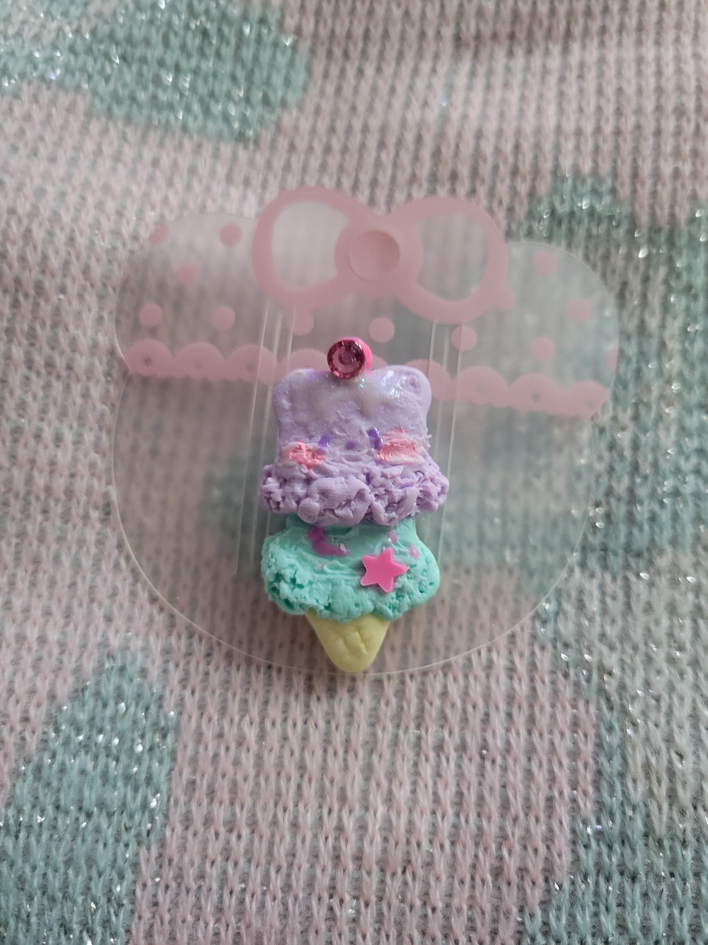 Ice cream bear pin