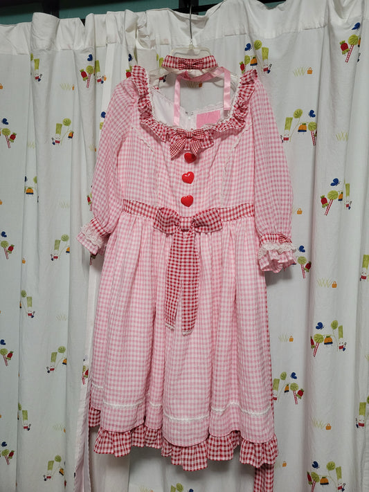 Angelic Pretty Lovely check OP pink 🌈