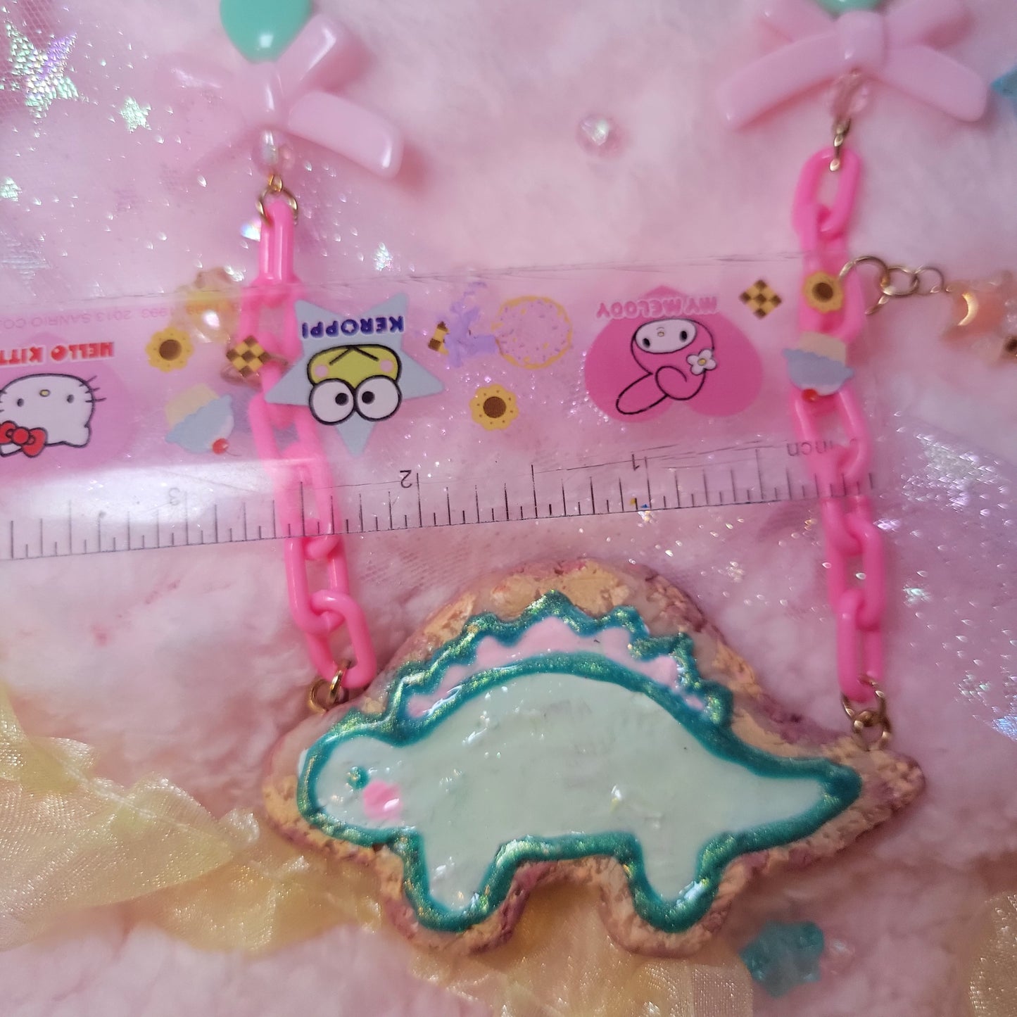dino cookie necklace