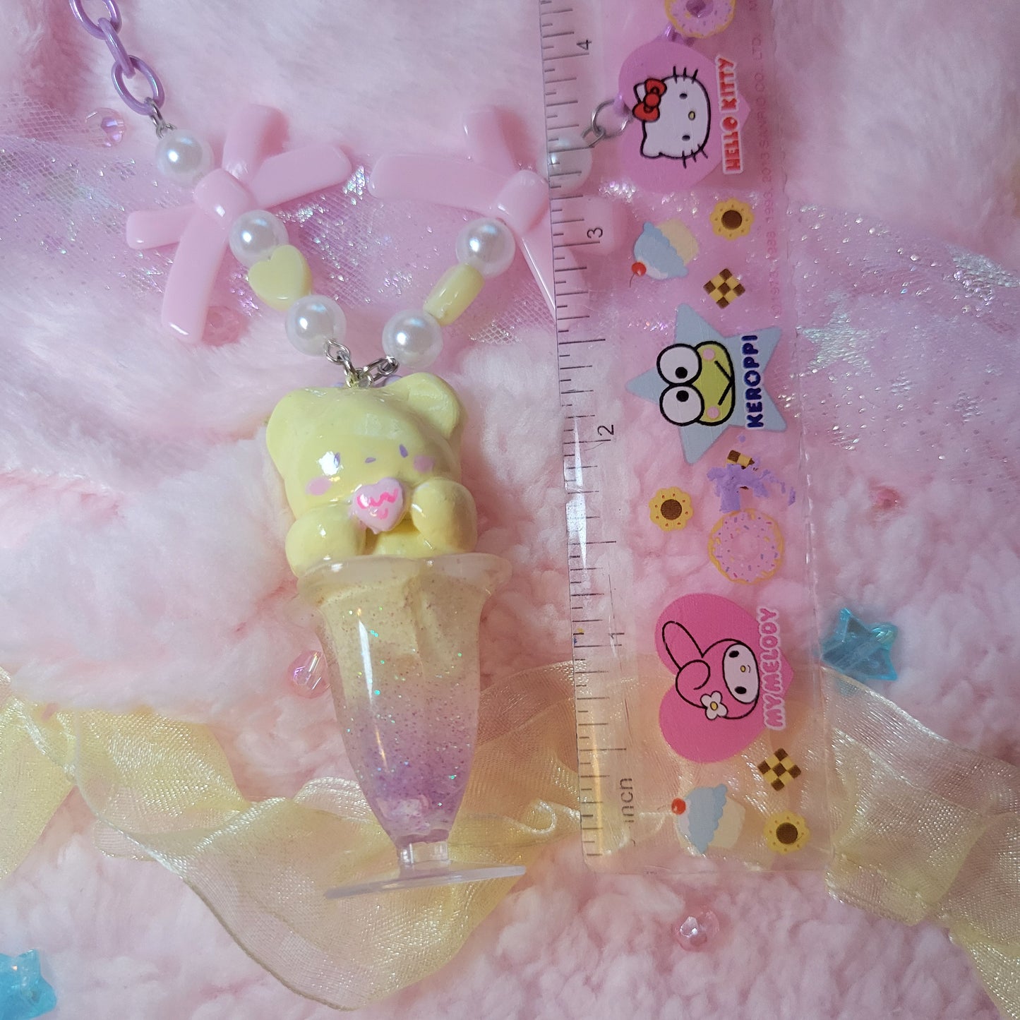 purple bear soda necklace