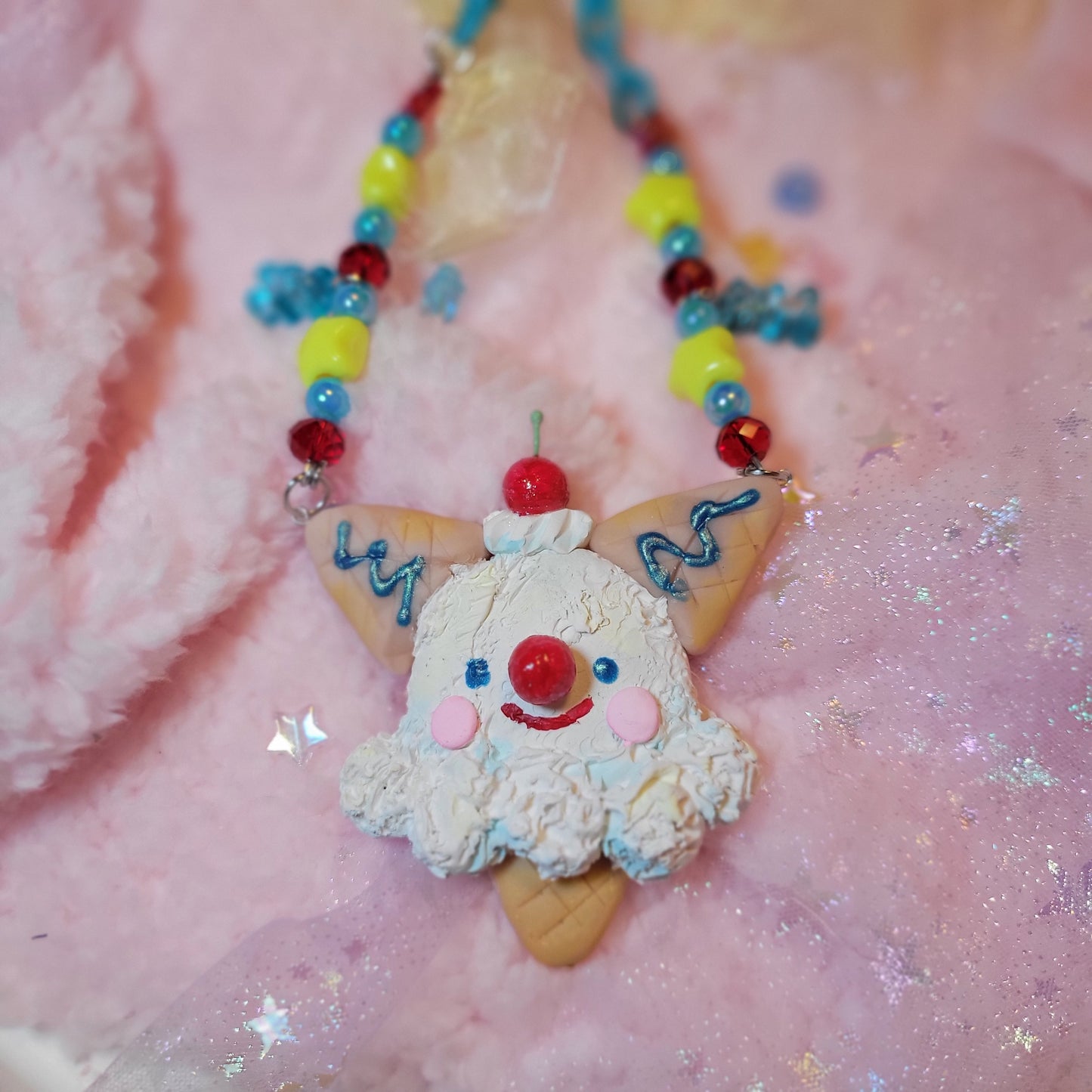 Two Cones the clown necklace