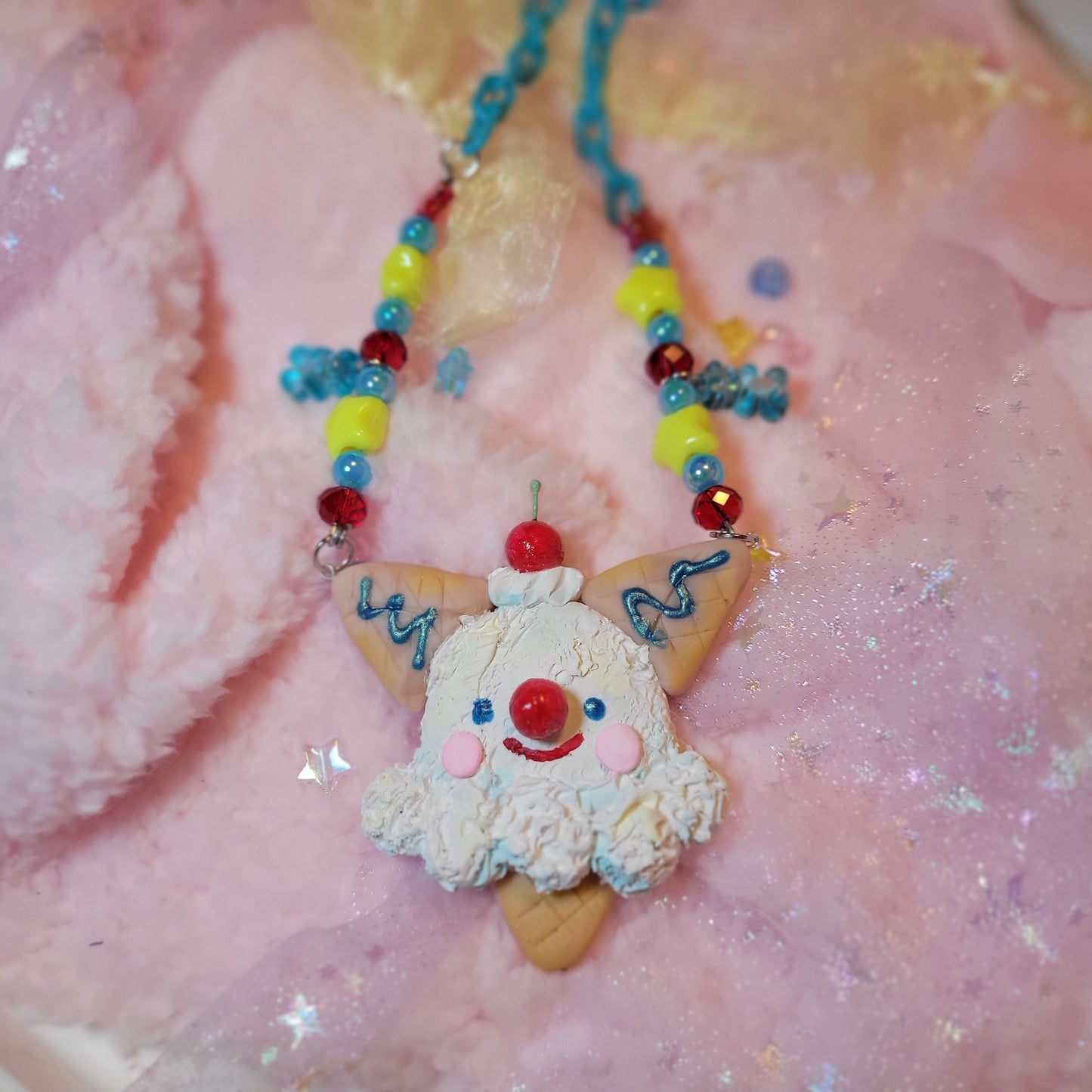 Two Cones the clown necklace