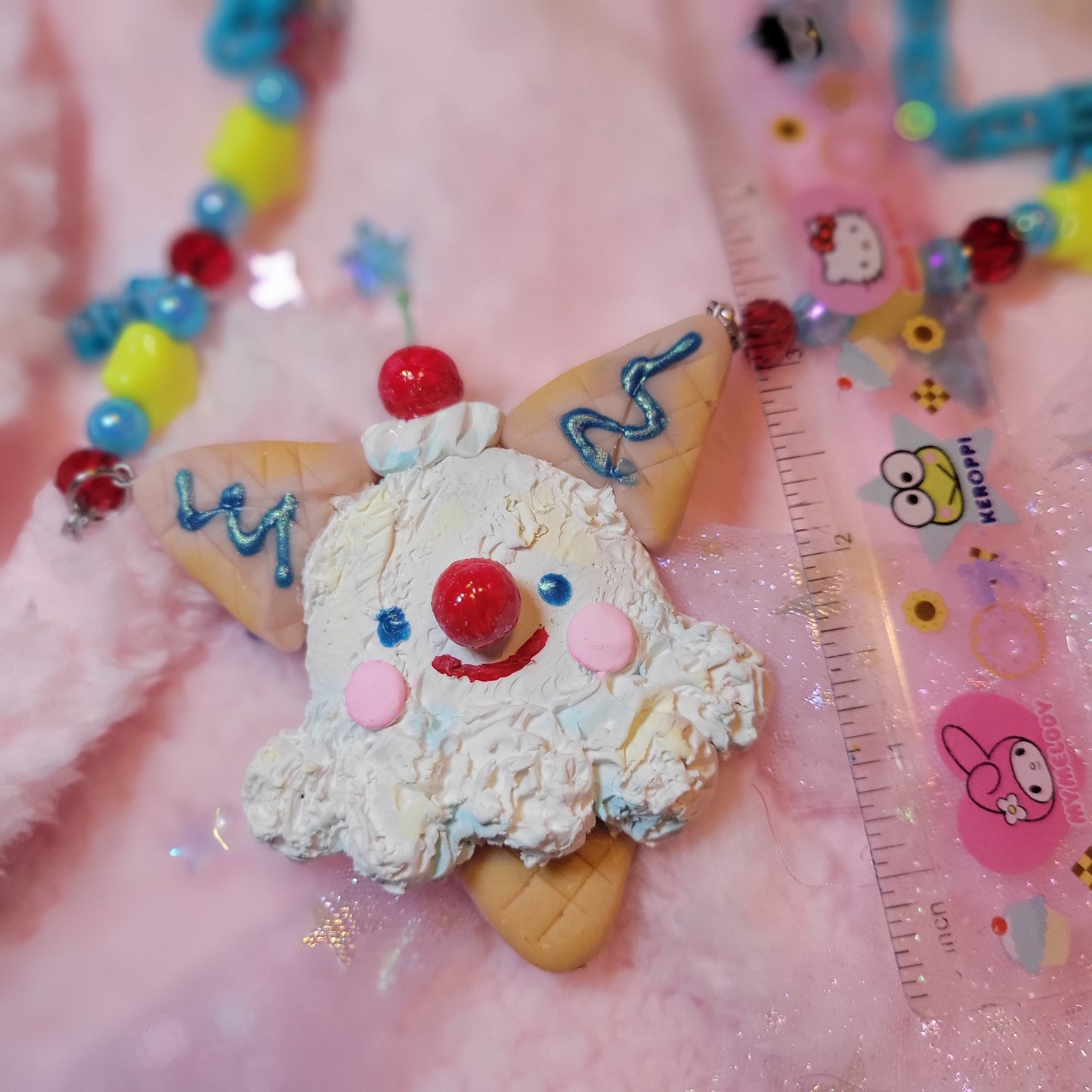 Two Cones the clown necklace