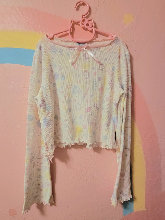 Cropped confetti top