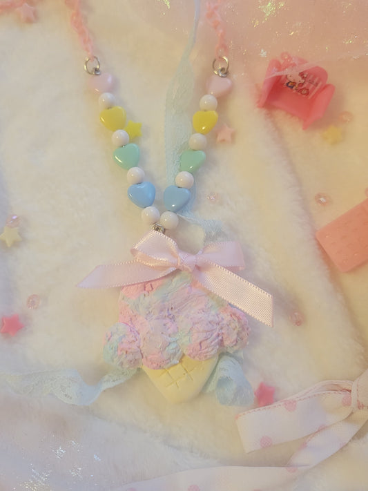 Rainbow cone necklace