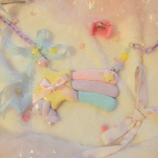 Giant star bear necklace