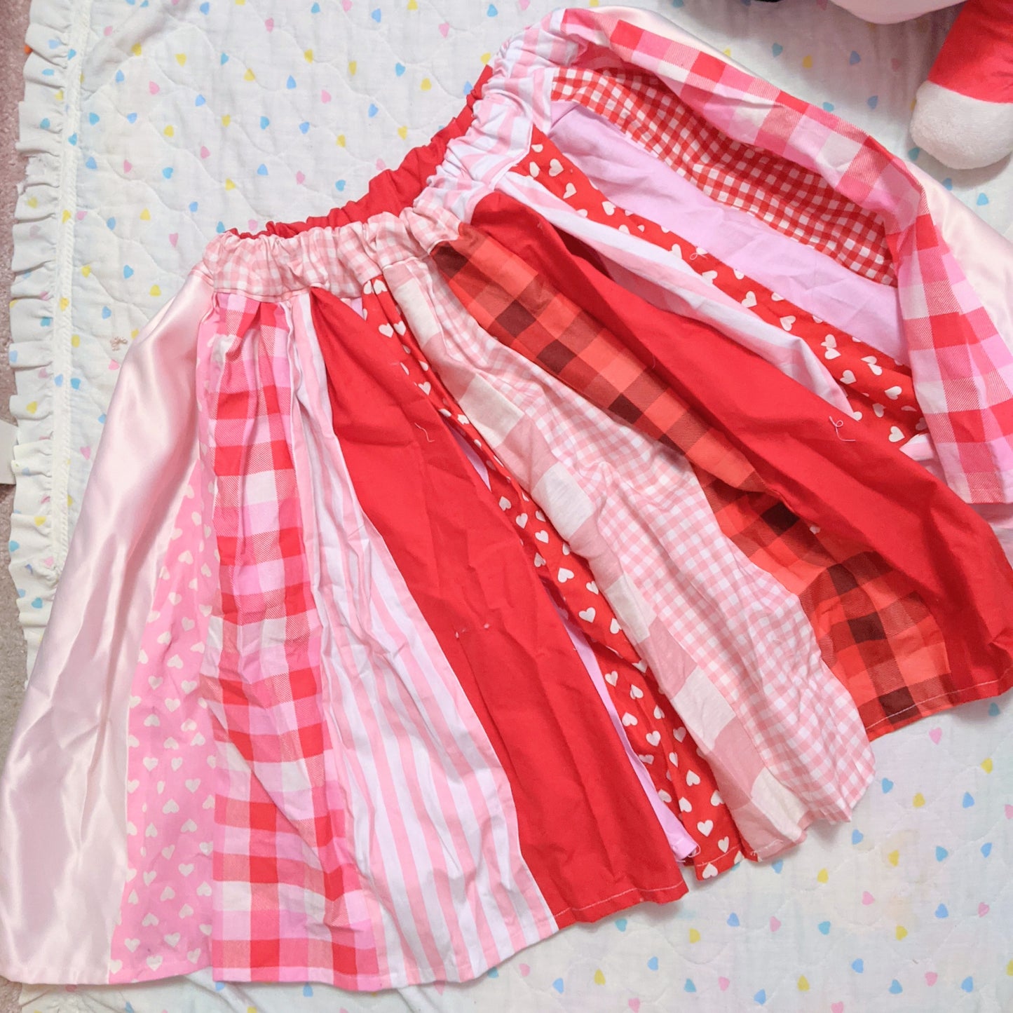 Vertical patchwork skirt