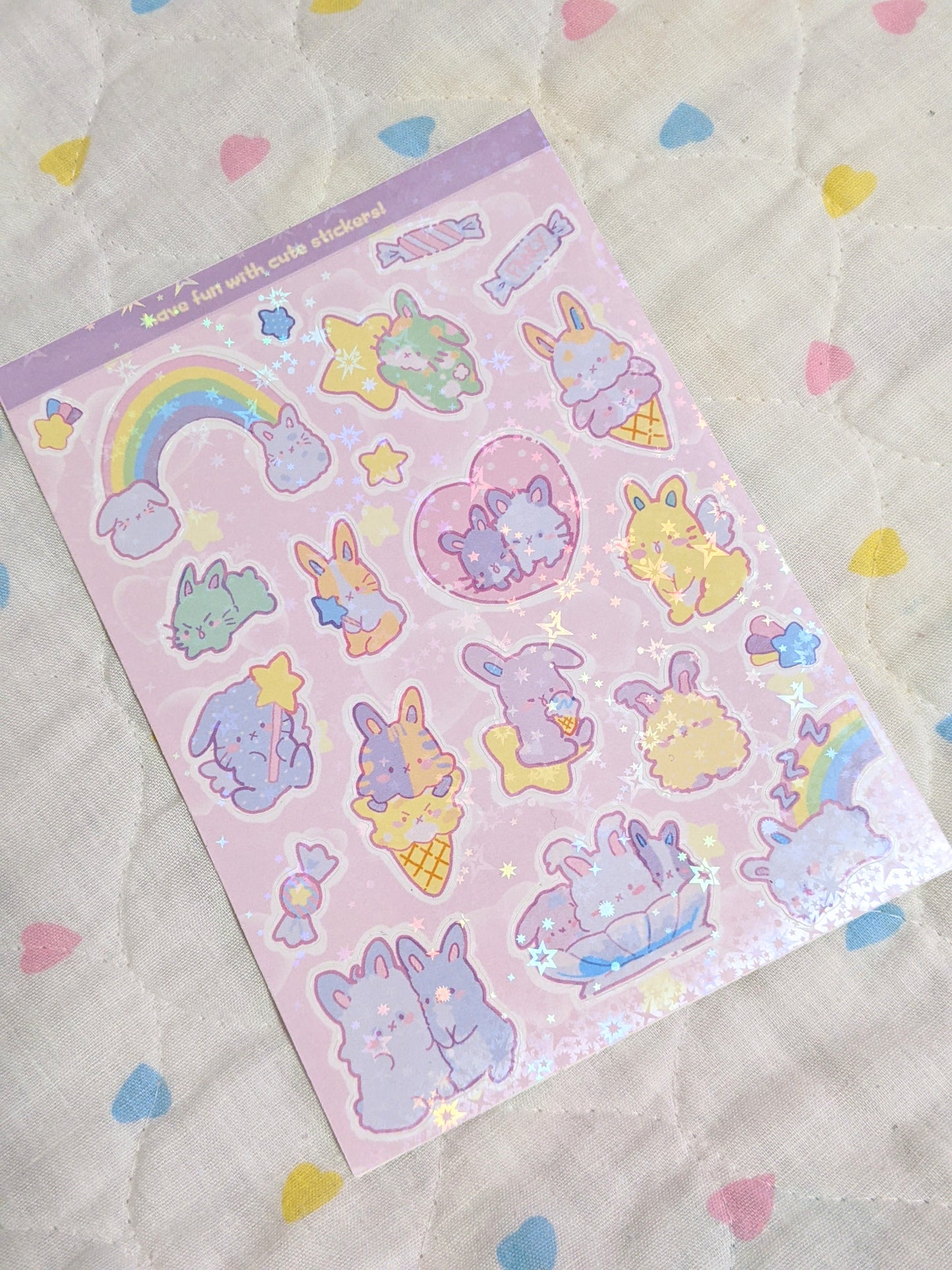 Bunny sticker sheet